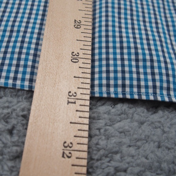 UNTUCKit‎ Shirt Men's XXL Wrinkle Free Long Sleeve Button Down Blue Striped EUC - Picture 7 of 11